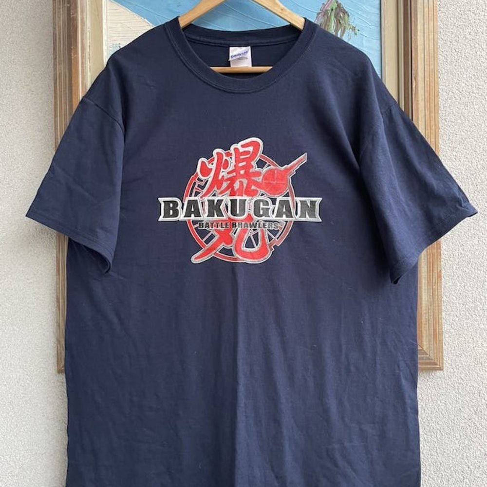 Bakugan Anime Classic Logo Graphic Tee Y2k 00s Vintage Rare